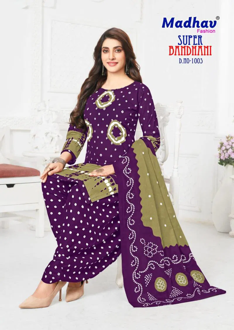 Super Bandhani Vol 1 By Madhav Bandhani Printed Dress Material Wholesale Clothing Distributors In India