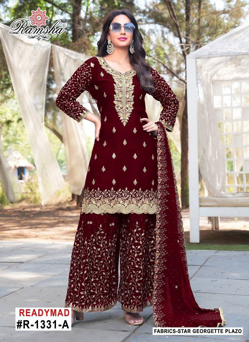 R 1331 Nx By Ramsha Georgette Pakistani Readymade Suits Suppliers In India