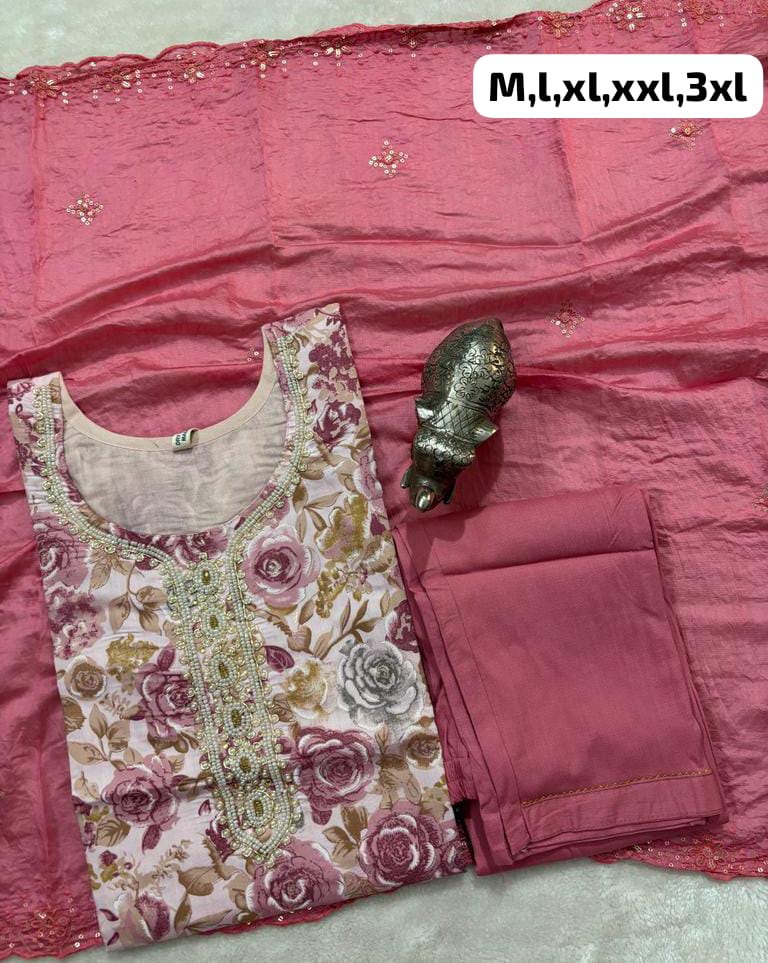 Virat Hand Work Kurti With Bottom Dupatta Catalog