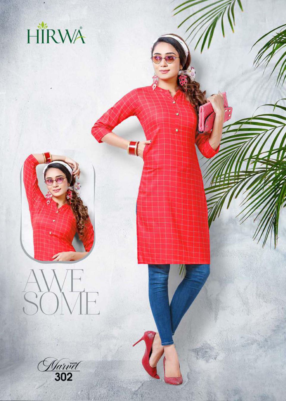 Hirwa Marvel 3 Ethnic Wear Rayon Printed Designer Kurti Collection
