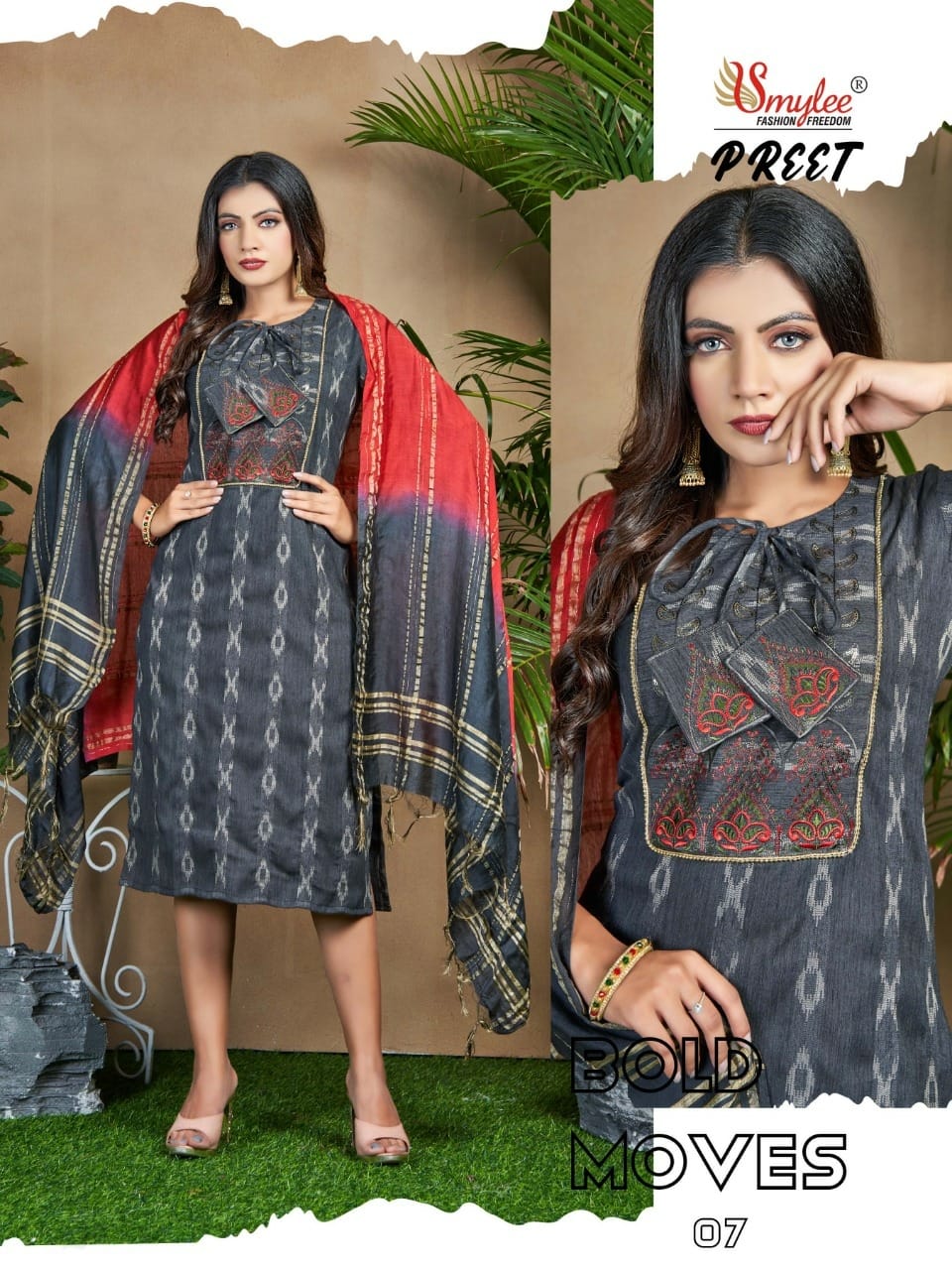 Preet Rayon Printed Designer Kurti With Dupatta Catalog