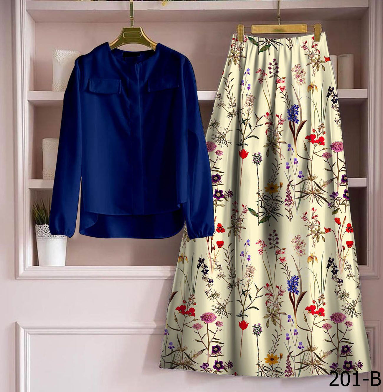 New Latest Designer Printed Casual Skirt With Top Collection 