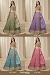 Karishma By Mehvish Chinon Silk Wholesale Designer Lehenga Choli Suppliers In Mumbai