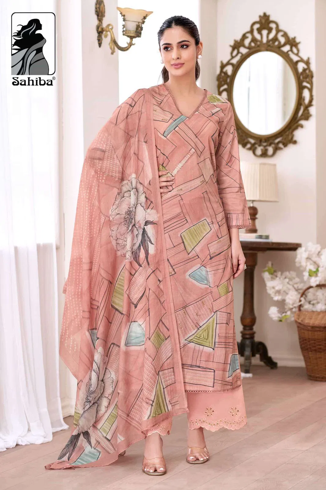 Priyanshi By Sahiba Lawn Cotton Digital Printed Dress Material Orders In India