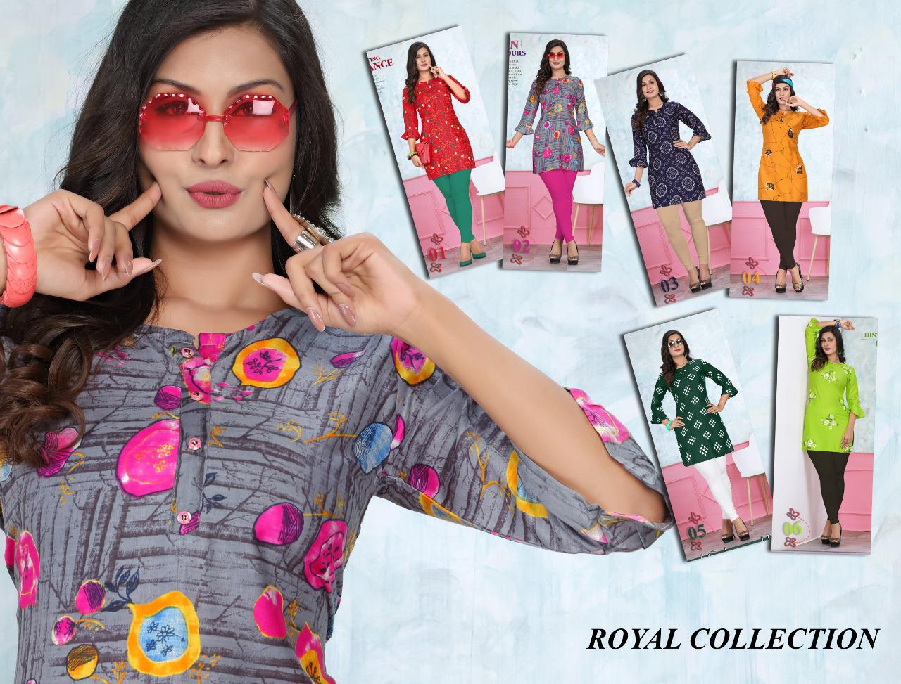 Trendy Aktara Regular Latest Designer Casual Wear Heavy Rayon Crepe Printed Kurtis Collection
