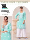 Victoria Vol 25 By Blue Hills Rayon Thread Work Surat Kurti With Bottom Wholesale Market 