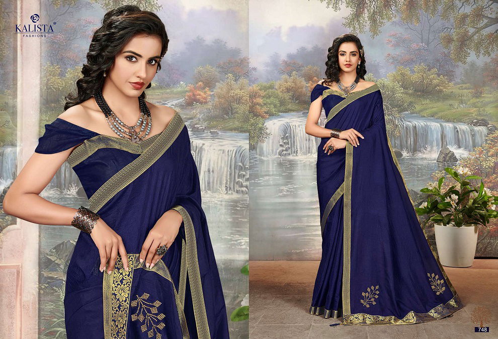Kalista Perk Latest Fancy Designer Casual Wear Heavy Vichitra Silk Sarees Collection
