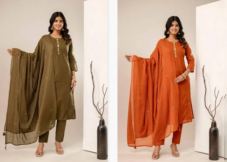 Naisha K 16 Cotton Straight Kurti Bottom With Dupatta Wholesale Clothing Distributors In India