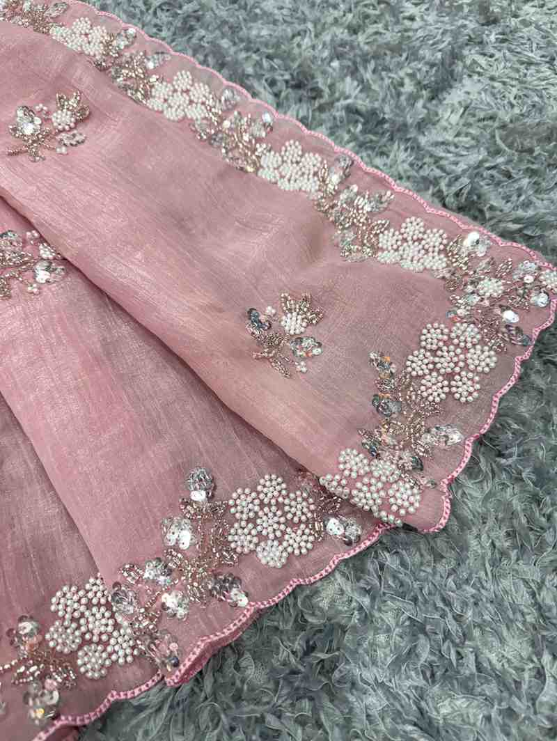 Kc 879 Sequence Embroidered Crush Stylish Saree Wholesale Price In Surat