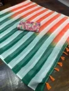 Independence Day MG 576 Plain Linen Printed Tiranga Saree Collection