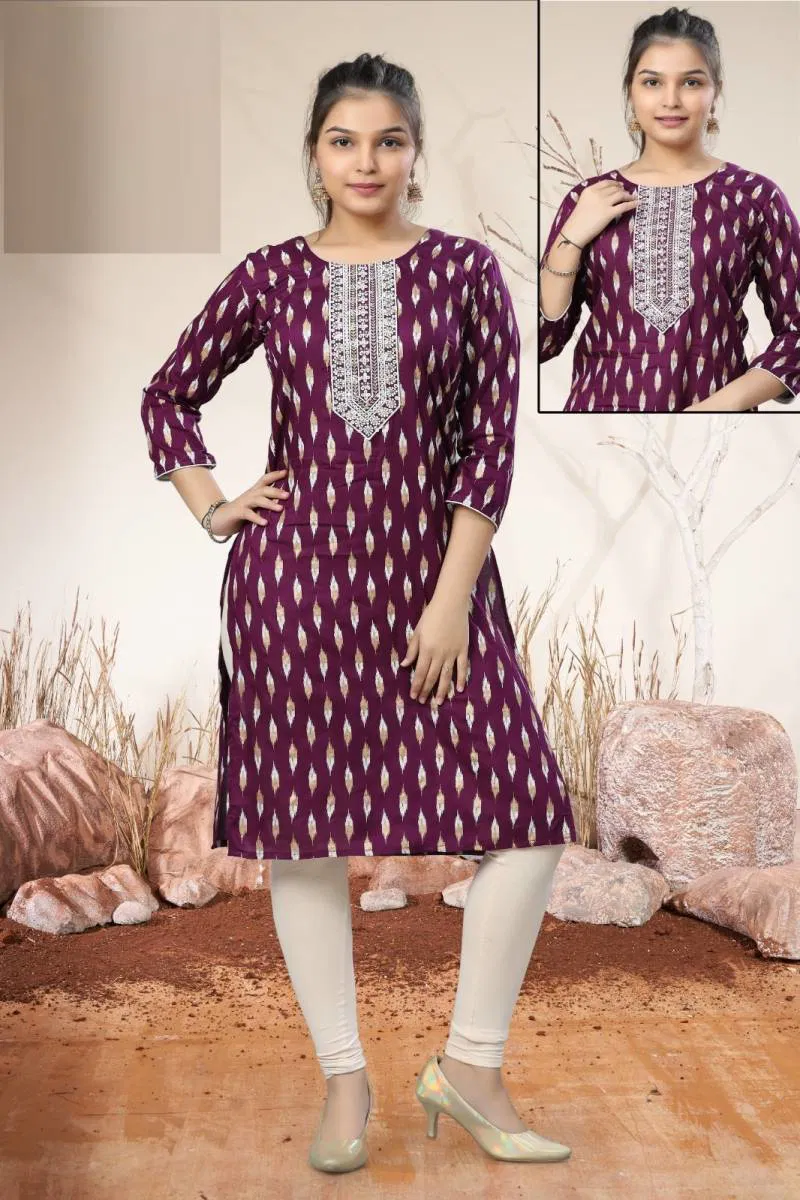 Basic Print Kurti Vol 2 Rayon Printed Kurti Wholesale Price In Surat