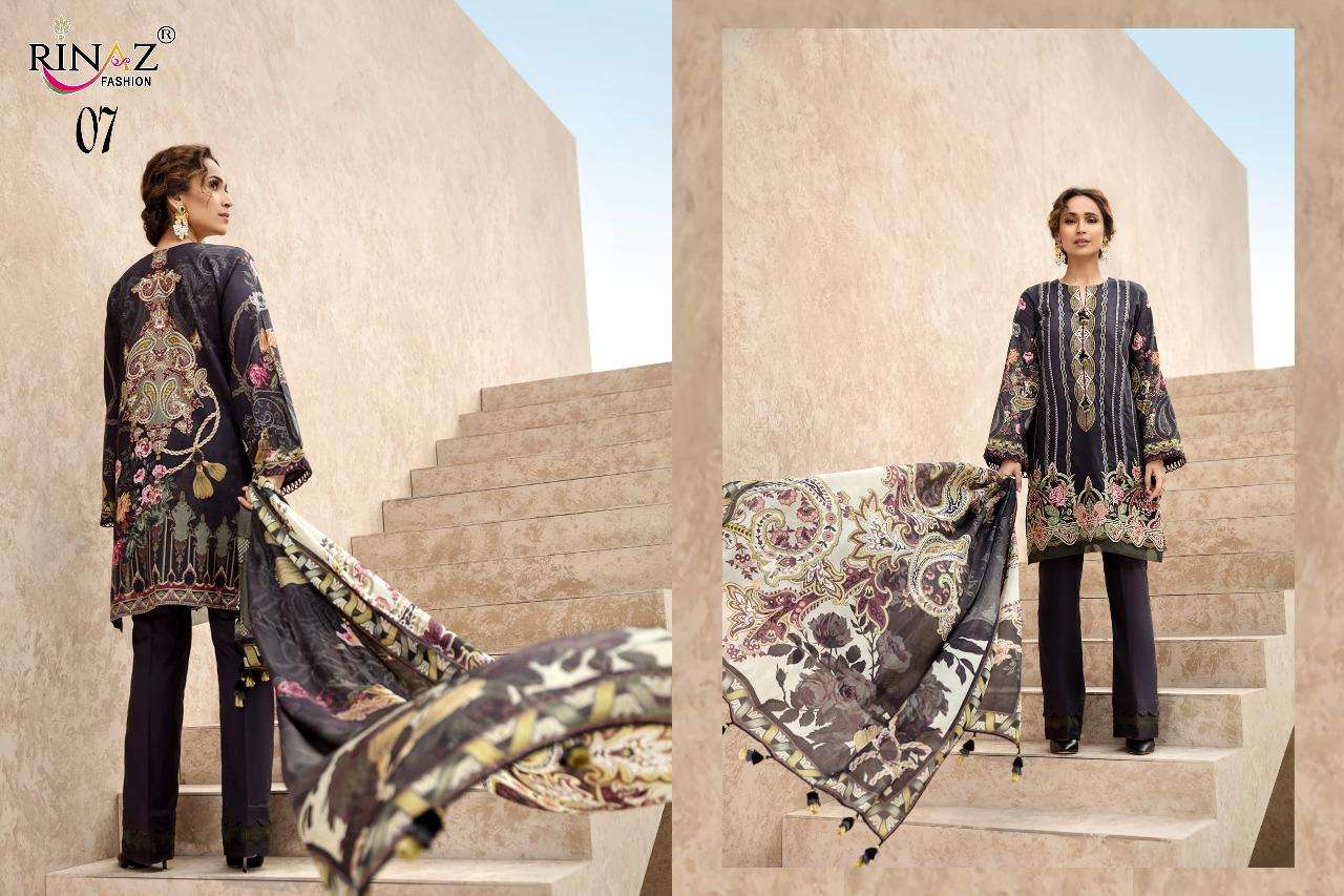 Rinaz Iris Lawn 2020 Latest Collection Of Pakistani Jam Silk Digital Print WIth Self Embroidery Salwar Suit