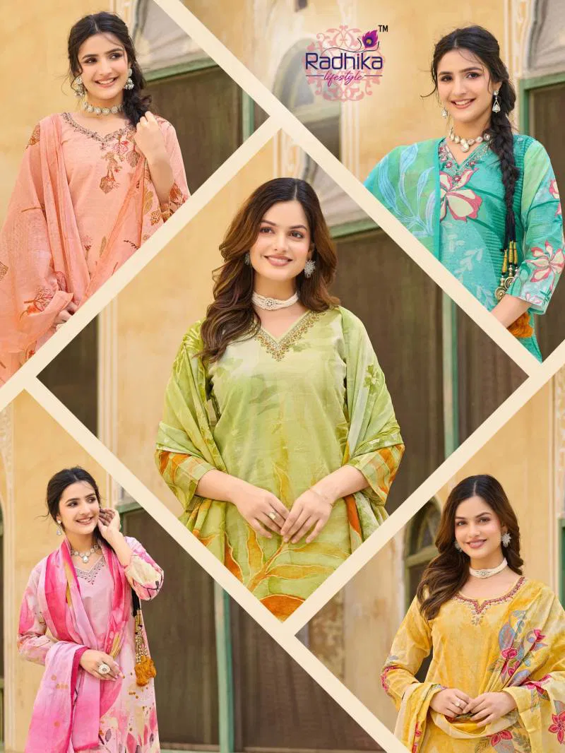 Cotton Spark Vol 1 By Radhika Cotton Printed Kurti Bottom With Dupatta Wholesale Clothing Distributors In India