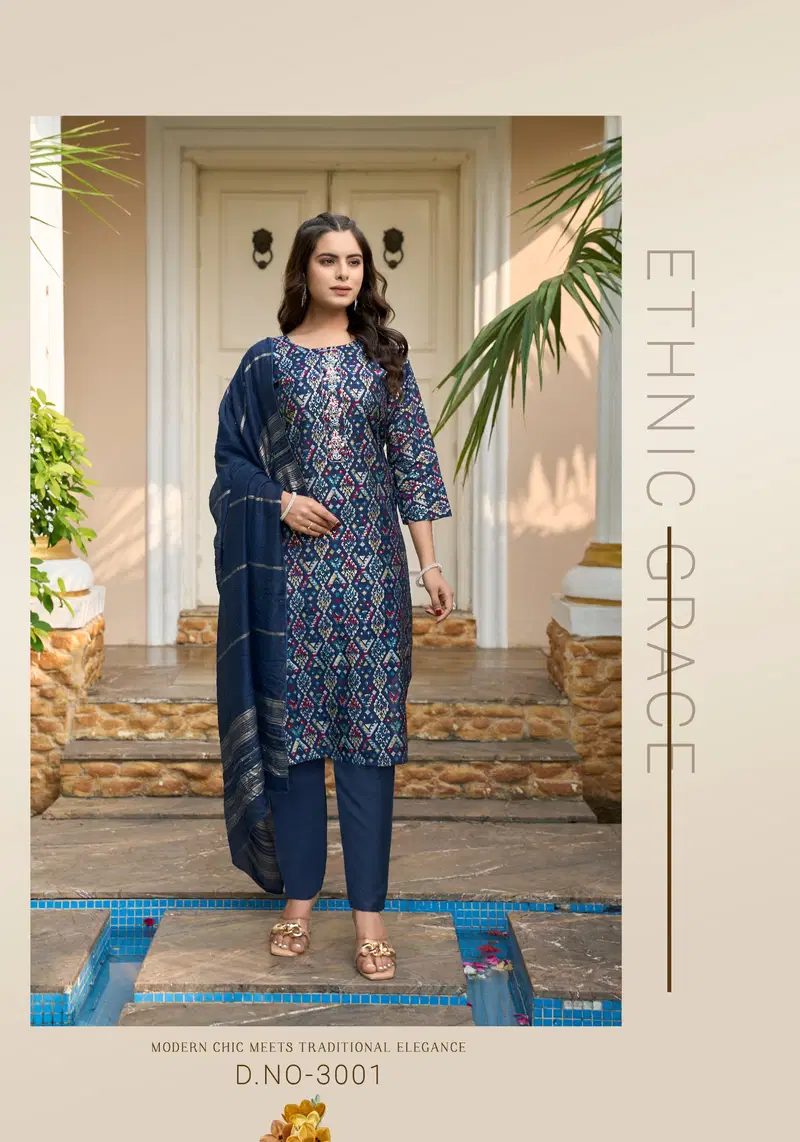 Festival Vol 3 By Vaniska Modal Chanderi Kurti With Bottom Dupatta Orders In India