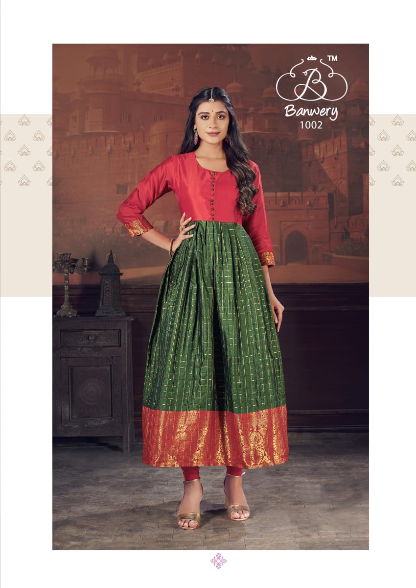 Banwery Pearl Festive Wear Designer Long Gown Style Collection
