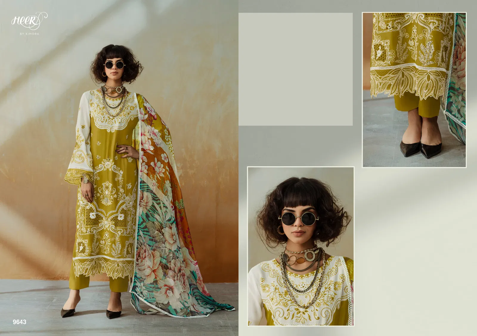 Chic By Kimora Heer Muslin Embroidery Salwar Suits Wholesale Shop In Surat
