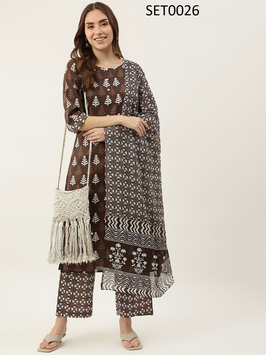 Fiorra SET0000 Designer Printed Kurti With Palazzo Dupatta Wholesale Market In Mumbai