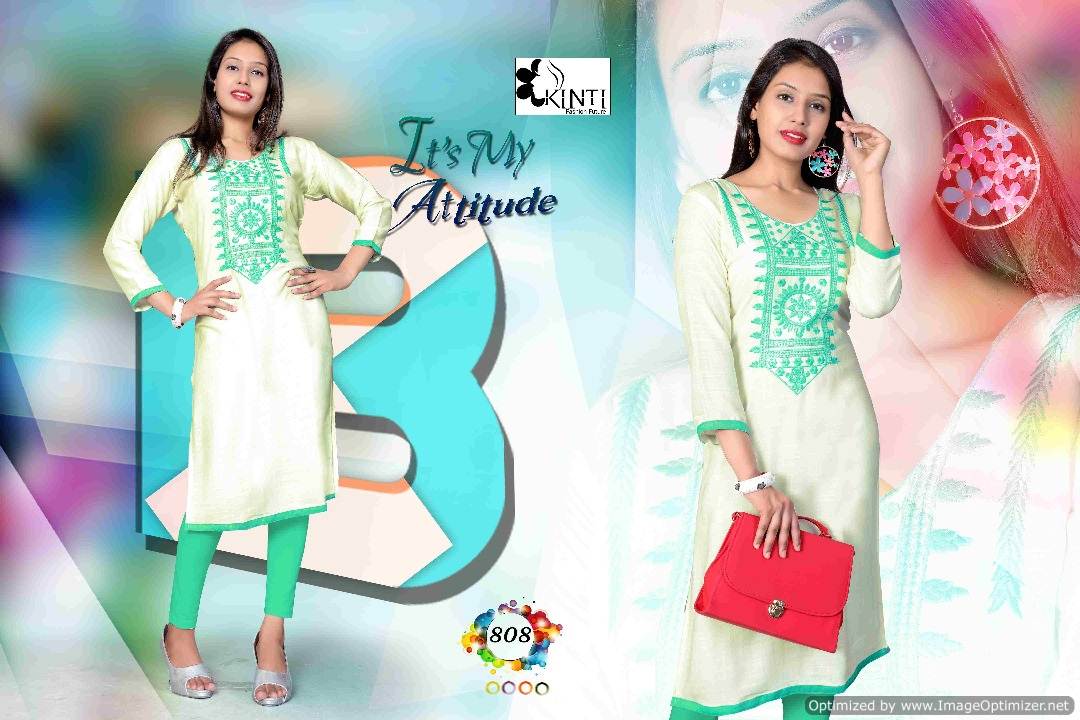 Kinti-Rich Look Vol-8 Latest fancy Regulars wear Embroidery kurtis Collection
 