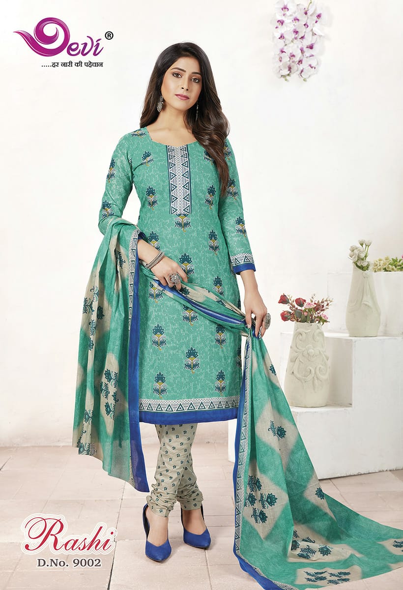 Devi Rashi Vol 9 Latest Designer Full Printed Pure Cotton Dress Material Collection  