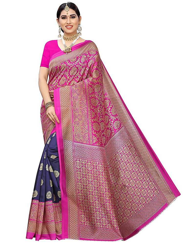Pf 311 Casual Wear Art Silk Printed Casual Wear Designer Saree Collection
