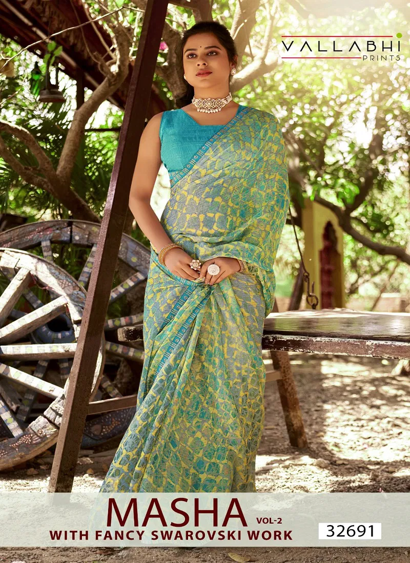 Masha Vol 2 By Vallabhi Georgette Printed Daily Wear Saree Suppliers In India