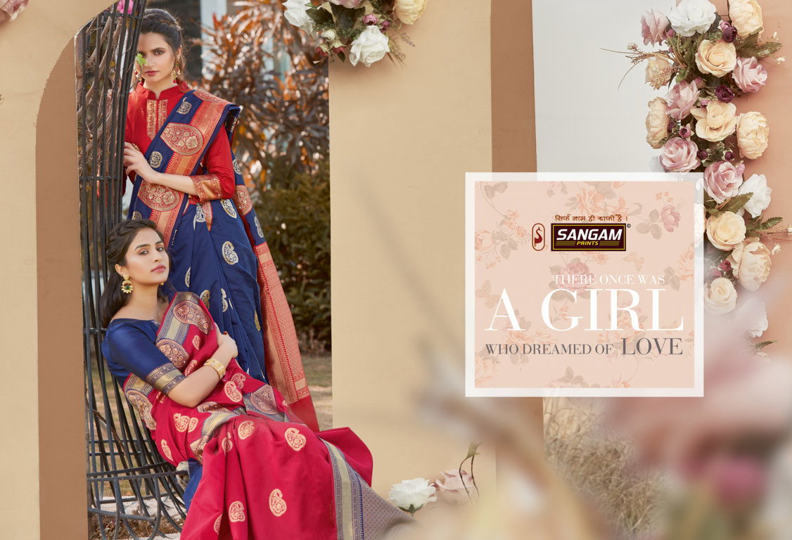 Sangam Sunaina Latest Fancy Designer Festive Wear Heavy Silk Sarees Collection
