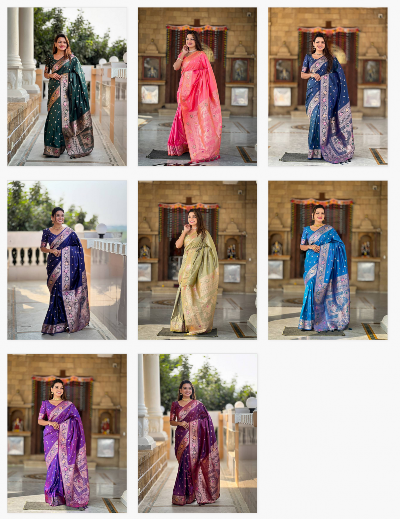 Nx Banarasi 5 Traditional Wear Banarasi Silk Saree Wholesale In India