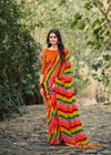 Pihu By Sanskar Adorable Georgette Saree With Blouse Suppliers In India