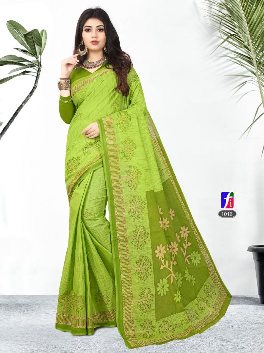 Ganesha Rashami New Collection Of Printed Pure Cotton Daily Wear Cotton Sarees Collection
