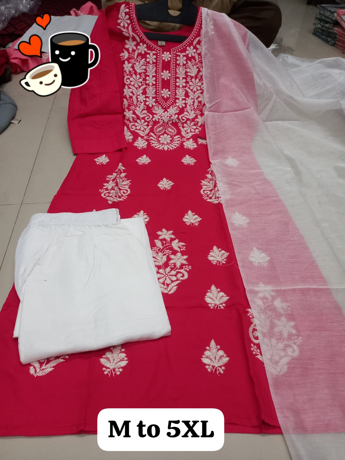 Virat Embroidery Work Kurti With Bottom Dupatta Catalog