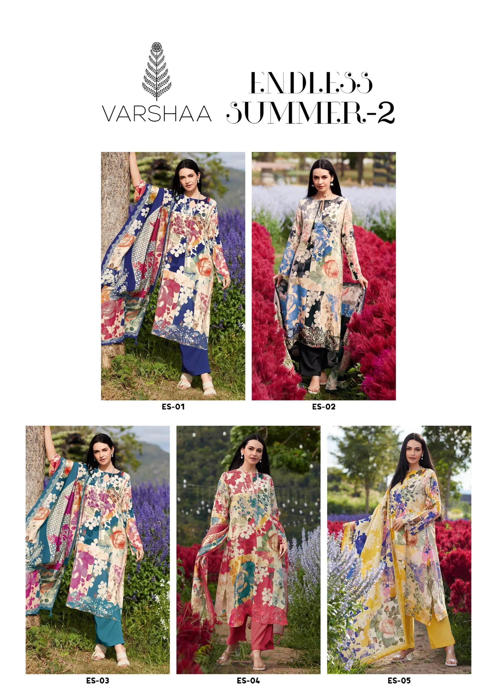 Endless Summer 2 By Varsha Muslin Designer Salwar Suits Suppliers In India