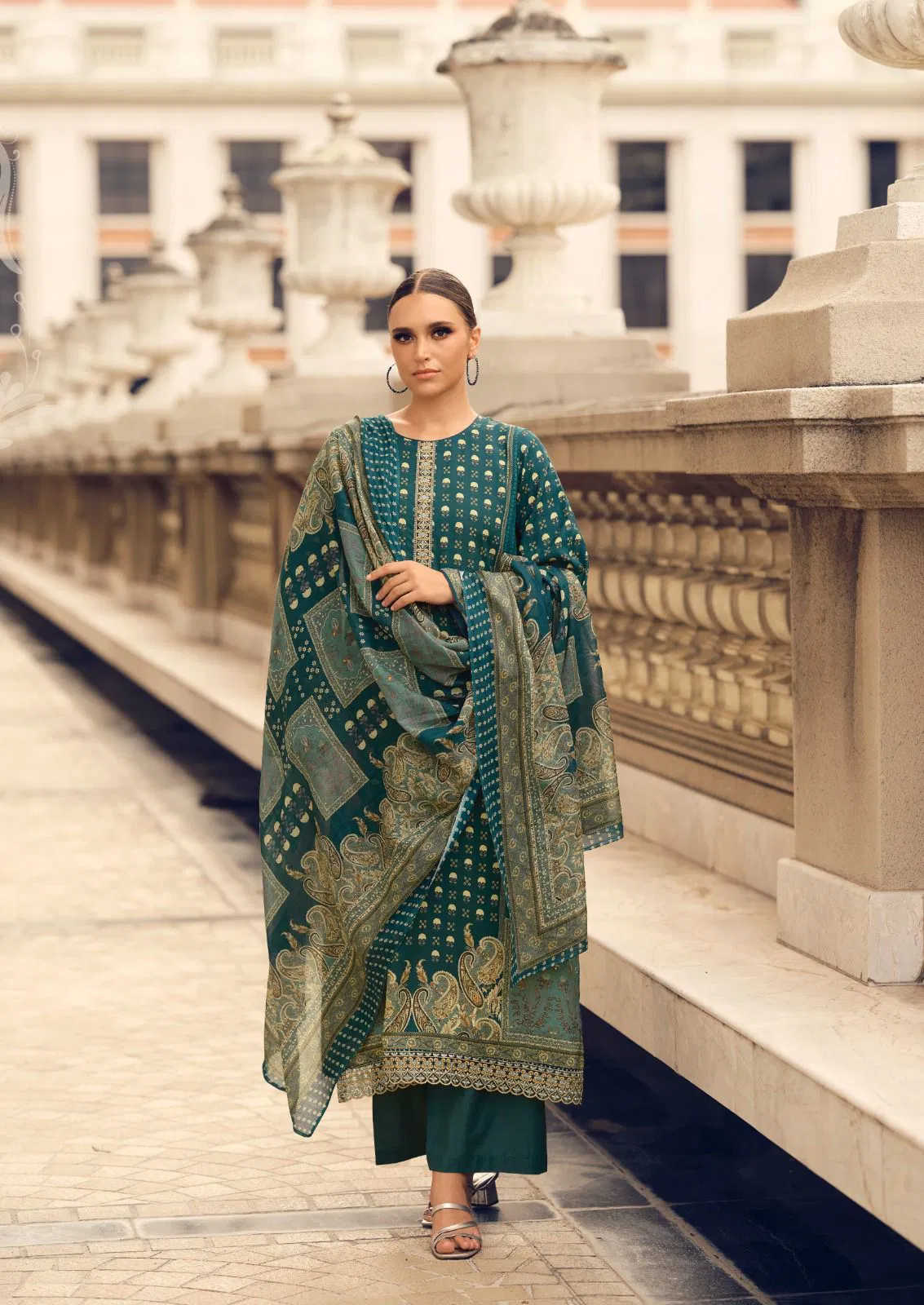 Paisely By The Hermitage Shop Viscose Lawn Dress Material Wholesale Market