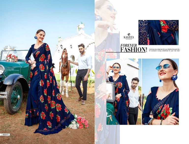 Kalista Khushi Latest Designer Party Wear Wedding Wear Flur Border Vischitra Silk Saree Collection 