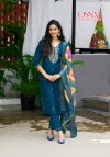 Mayree By Ossm Viscose Roman Silk Kurti With Bottom Dupatta Wholesalers In Surat