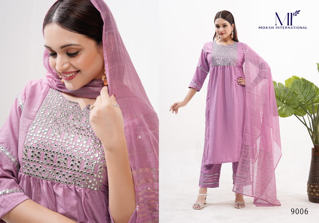 Yara Vol 1 By Moksh Vertical Silk Kurti With Bottom Dupatta Orders In India