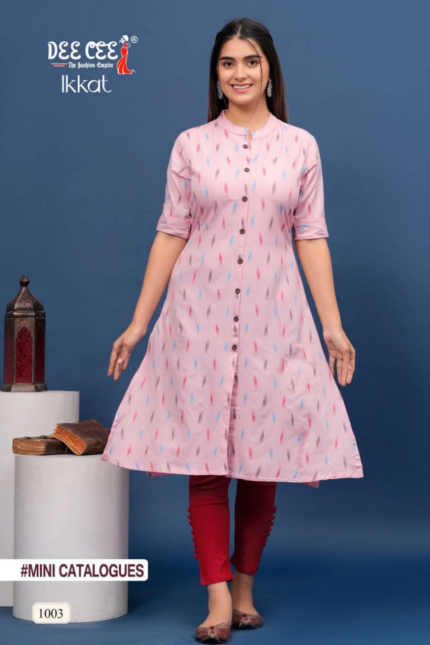 Ikkat By Dee Cee Cotton Ladies Kurti Wholesale Market in Surat
