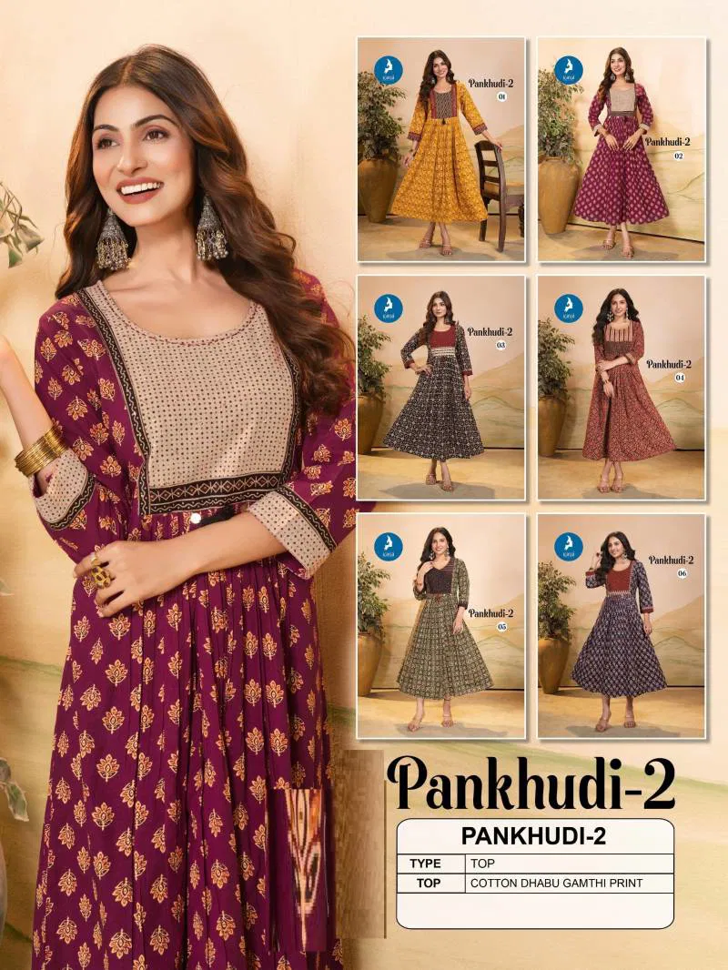 Pankhudi 2 By Kaya Printed Casual Wear Kurti Wholesale Market Surat