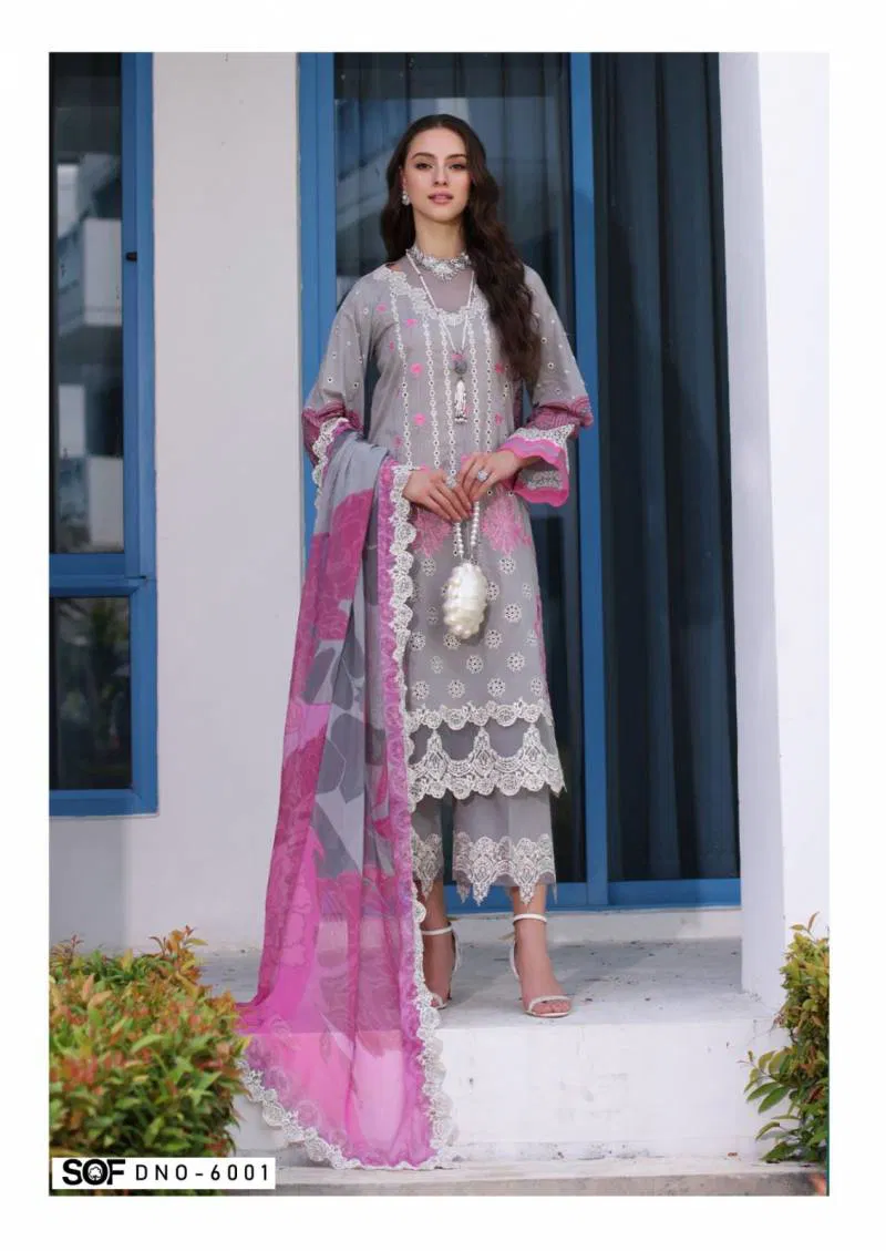 Aliya B Vol 6 By Sof Lawn Printed Dress Material Best Wholesale Shop In Surat