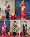 Soft Silk 6041 Soft Lichi Silk Rich Pallu Jacquard Work Saree Collection
