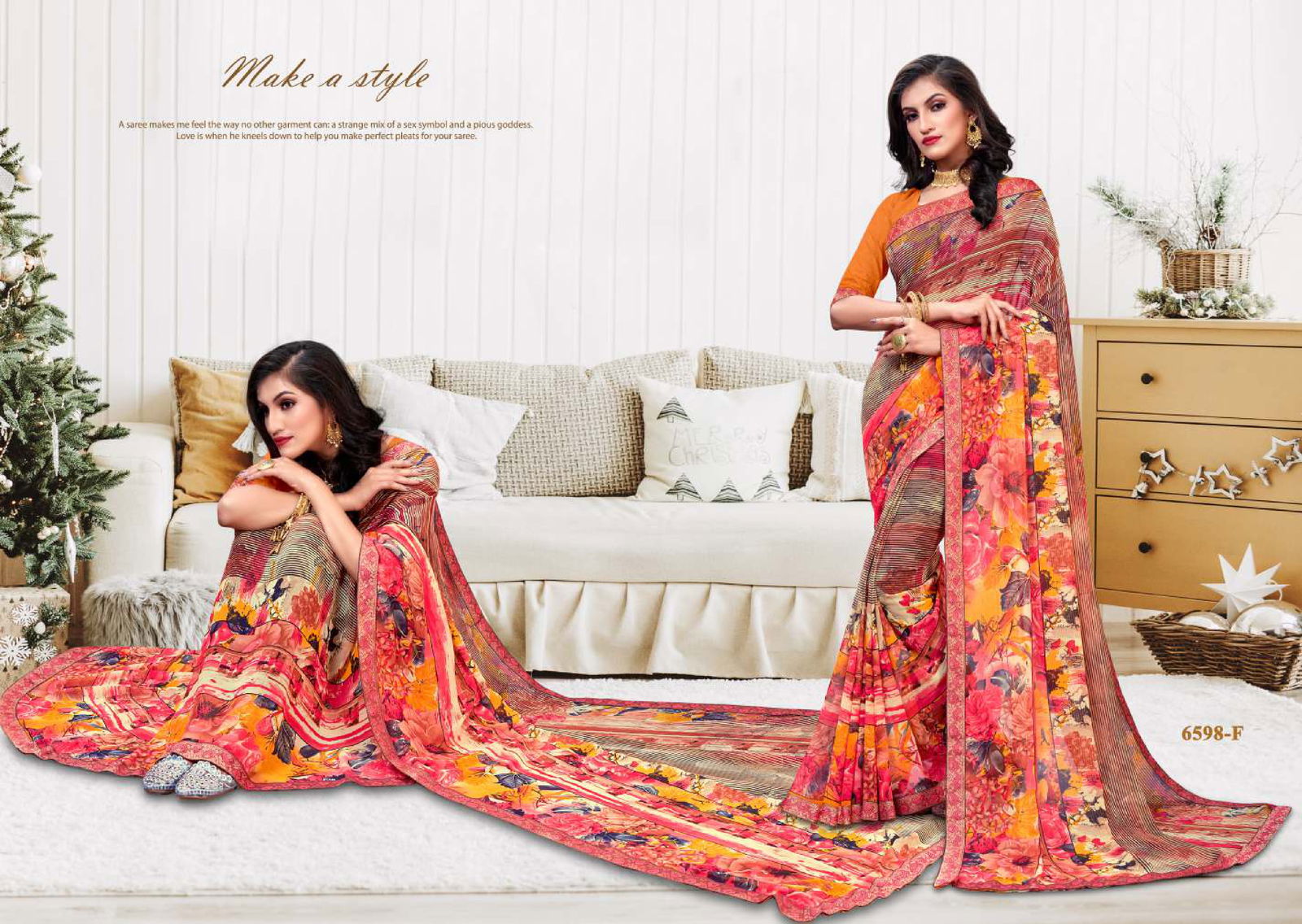Seosons 2 Latest Fancy Regular Wear Weightless georgette Printed Sarees Collection