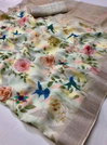 VK4156 Linen Digital Printed Saree Catalog