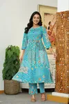 Naisha K 100 Cotton Flower Printed Kurti With Bottom Wholesale In India