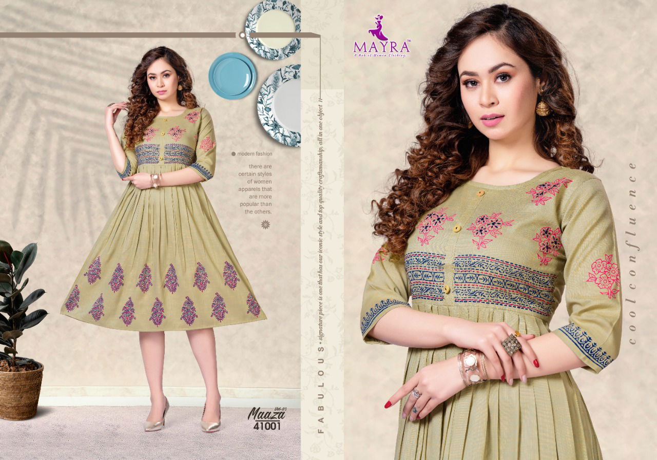 Mayra Maaza 3 Latest Designer Ethnic Wear Rayon Anarkali Kurti Collection