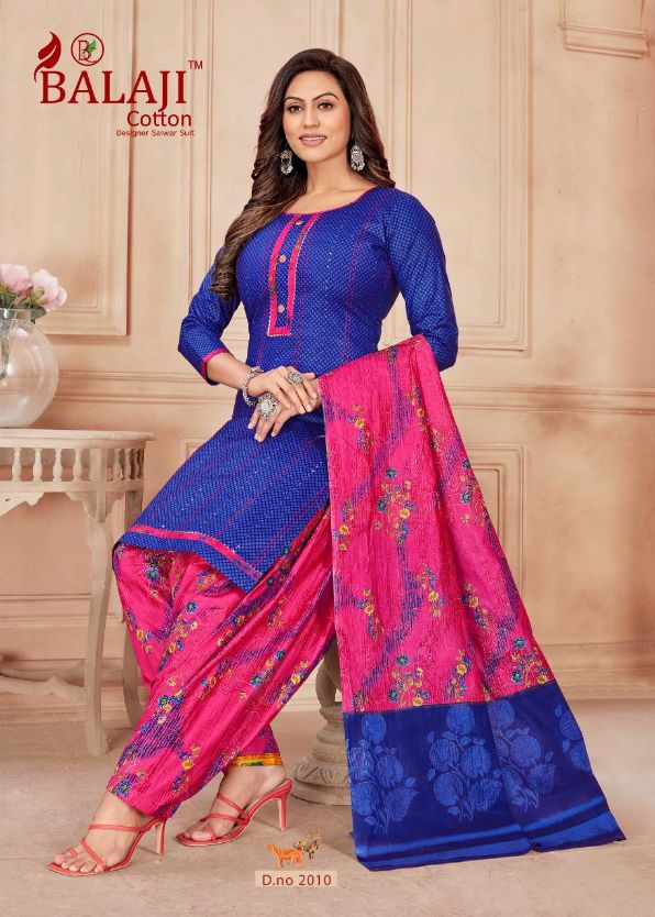 Balaji Niharika Casual Daily Wear Cotton Printed Latest Dress Material Collection