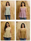 Naisha K 379 Vol 2 Cotton Print Casual Wear Slevee Less Short Top Bulk Orders In India