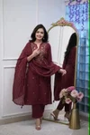 Kf 3105 Kalaai Reyon Slub Kurti With Bottom Dupatta
