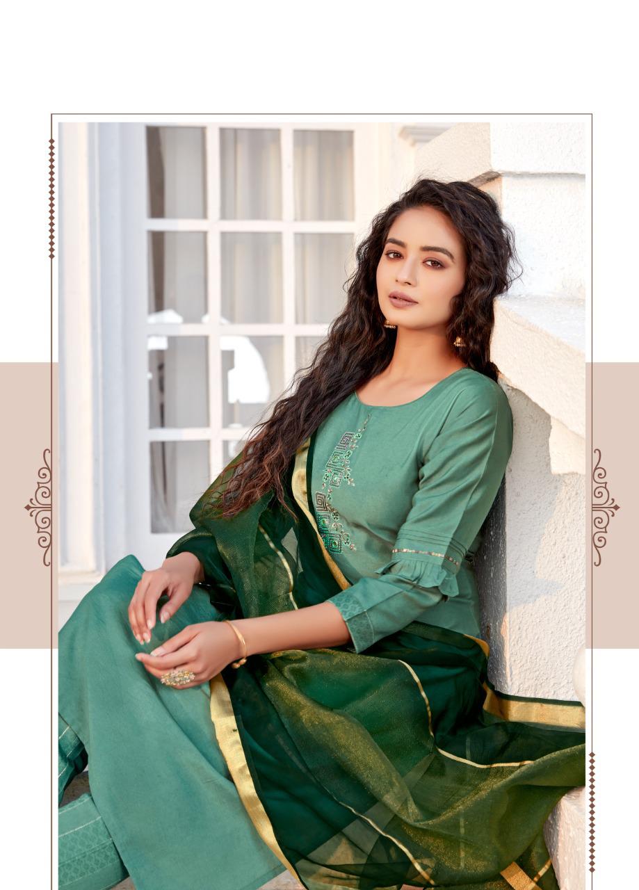 Ladies Flavour Offira Latest Fancy Casual Wear Heavy Nylon Viscose With Embroidery With Hand work Readymade Collection
