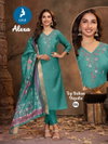 Alexa By Kaya Vertican Silk Online Kurti With Bottom Dupatta Wholesale