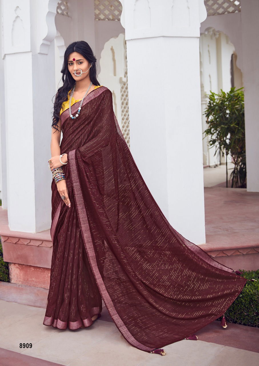Lt Shaze Fancy Party Wear Linen Silk Latest Designer Saree Collection