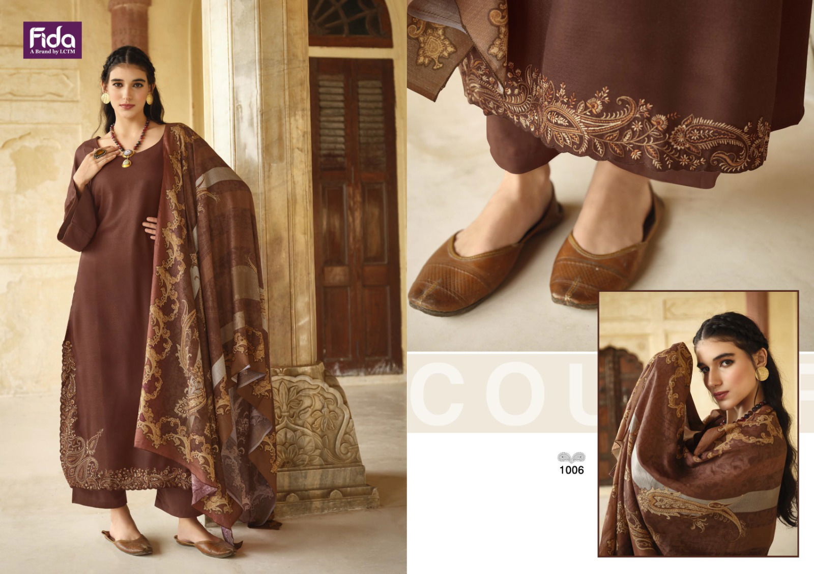 Fida Aliza 1 Embroidery Winter Wear Pashmina Dress Material
